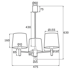 Lampa wisząca PONTE (1498) - ARGON