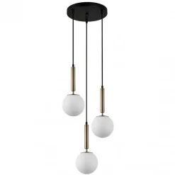 Lampa wisząca Ravena (PND-2324-3A GD+OPAL) - Italux