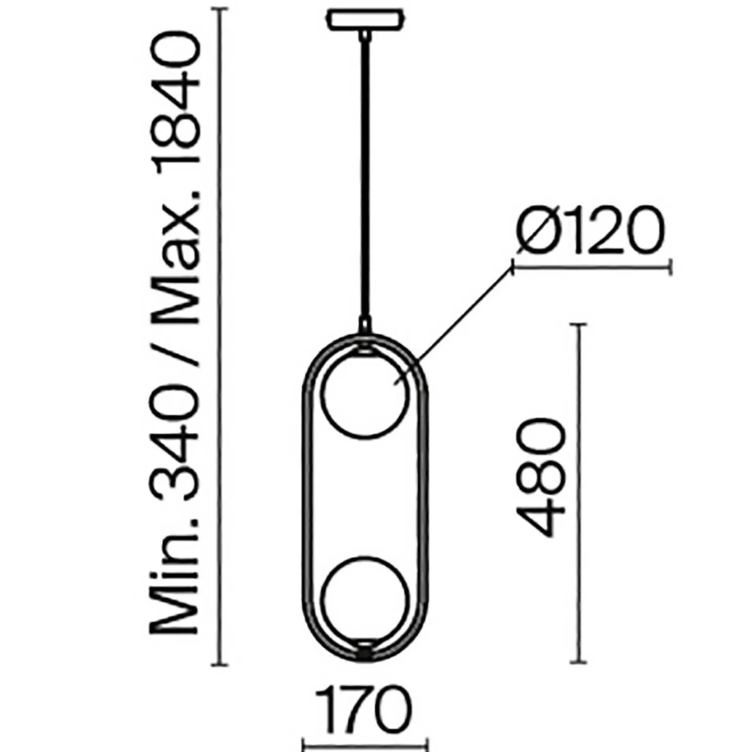 Lampa wisząca Ring (MOD013PL-02BS1) - Maytoni