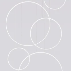 Lampa wisząca RIO 5 55/55/78/110/110 biała LED 4000K (TH.543) - Thoro Lighting