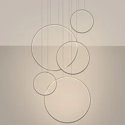 Lampa wisząca RIO 5 55/55/78/110/110 czarna LED 3000K (TH.496) - Thoro Lighting