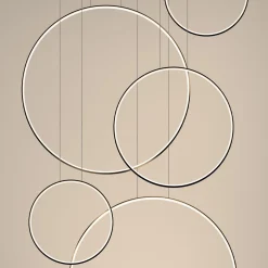 Lampa wisząca RIO 5 55/55/78/110/110 czarna LED 3000K (TH.496) - Thoro Lighting