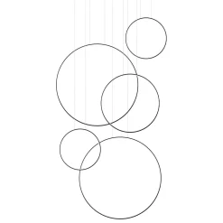 Lampa wisząca RIO 5 55/55/78/110/110 czarna LED 4000K (TH.544) - Thoro Lighting