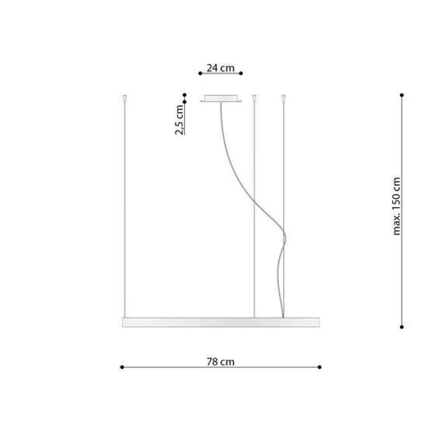 Lampa wisząca RIO 78 biały LED 4000K (TH.109) - Thoro Lighting