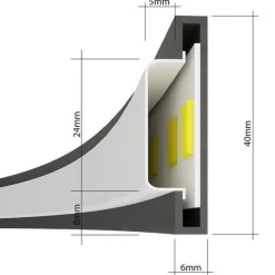 Lampa wisząca RIO 55 czarny LED 3000K (TH.114) - Thoro Lighting