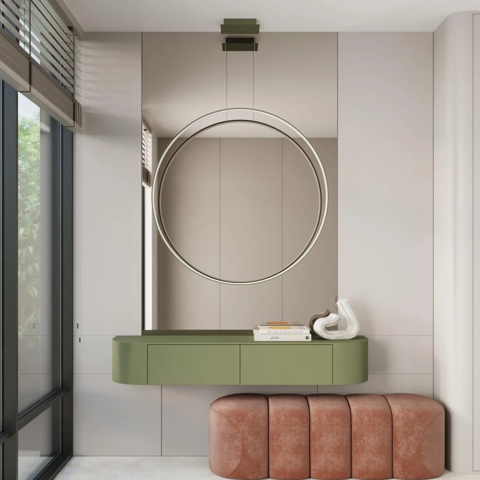 Lampa wisząca RIO 55 zielona oliwka LED 4000K (TH.386) - Thoro Lighting