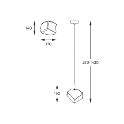 LAMPA WISZĄCA ROCK (P0488-01F-U8AC) Zuma Line