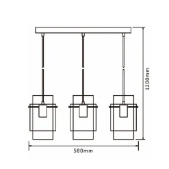 Lampa wisząca Savona 3 (LP-707/3L) - Light Prestige