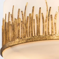 Lampa wisząca Sawgrass - 3 źródła światła - Płatkowe złoto (QN-SAWGRASS-2P-DG-O) - Quintiesse