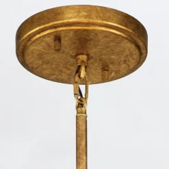 Lampa wisząca Sawgrass - 3 źródła światła - Płatkowe złoto (QN-SAWGRASS-2P-DG-O) - Quintiesse