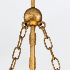 Lampa wisząca Sawgrass - 3 źródła światła - Płatkowe złoto (QN-SAWGRASS-2P-DG-O) - Quintiesse