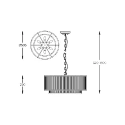Lampa Wisząca SERGIO Kol. Złota (P0528-06H-V6AC) - Zuma Line