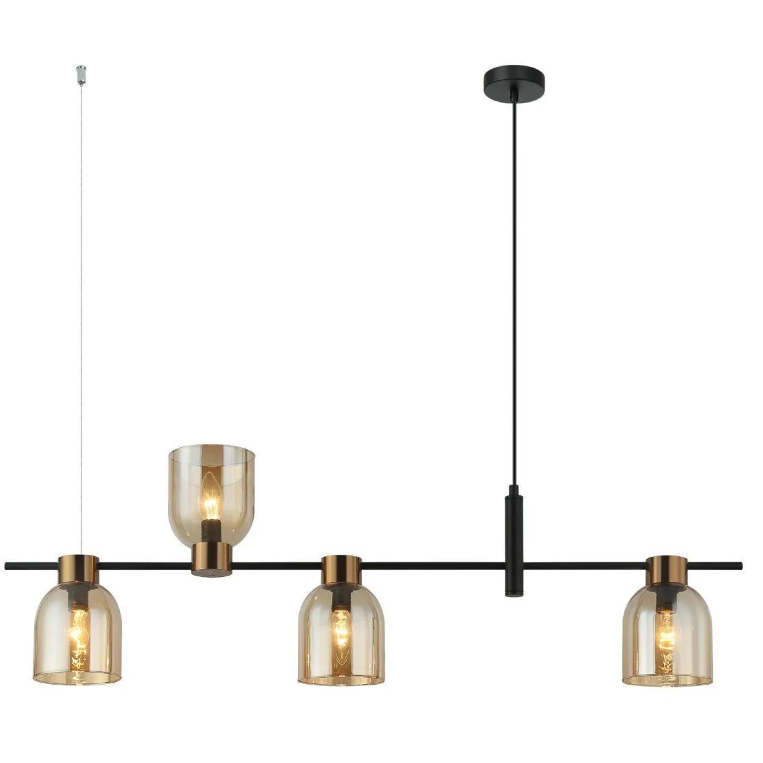 Lampa wisząca Servio (PND-66892-4-BK-AMB) - Italux