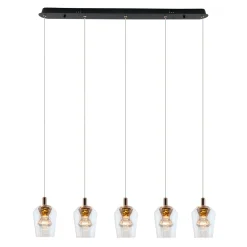 Lampa Wisząca Tasa 5 LED czarna (PL0143-5) - Yaskr