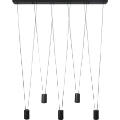 Lampa wisząca Toledo 5 czarna (LP-432/5P BK) - Light Prestige