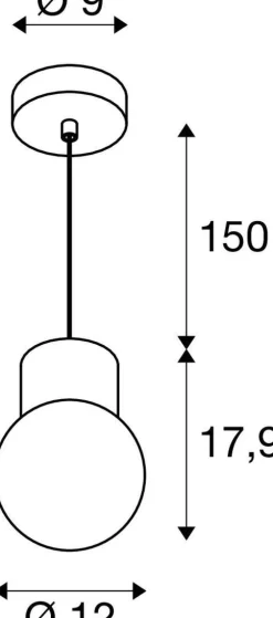 Lampa wisząca VARYT 150 cm czarna (1007815) - SLV