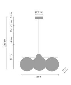 Lampa wisząca VENUS-3 (ST-5026-3 BRASS) - Step into Design