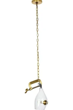 Lampa wisząca VICE mosiądz (MD10961-1S.BRASS) - King Home