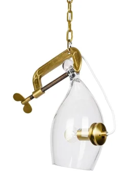 Lampa wisząca VICE mosiądz (MD10961-1S.BRASS) - King Home