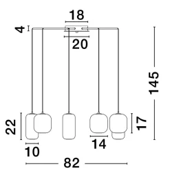Lampa wisząca wewnętrzna ANUCO (LE44615) - Luces Exclusivas