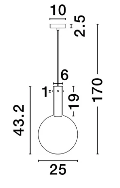 Lampa wisząca wewnętrzna JAVIER (LE44479) - Luces Exclusivas