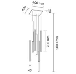 Lampa wisząca YABU (biały) (7577) - Shilo