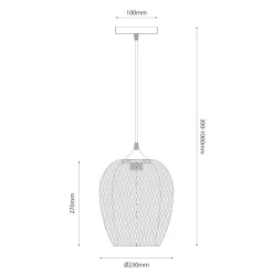 Lampa wisząca z naturalnym abażurem ALMA 1xE27 (ML1807) - Milagro
