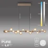 Lampa wisząca z płynną regulacją wysokości PURE E-POPUP 180cm BRĄZOWA (2558-97) - Paul Neuhaus