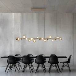 Lampa wisząca z płynną regulacją wysokości PURE E-POPUP 180cm BRĄZOWA (2558-97) - Paul Neuhaus