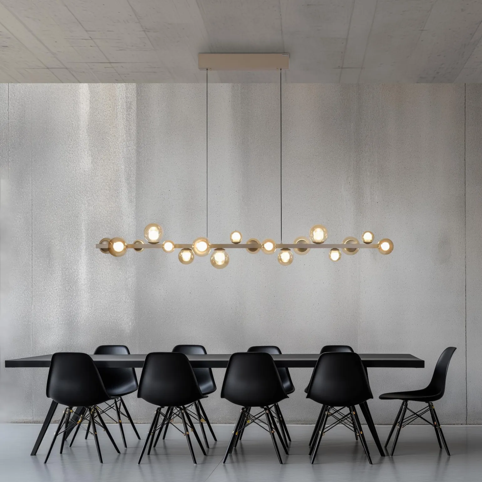 Lampa wisząca z płynną regulacją wysokości PURE E-POPUP 180cm BRĄZOWA (2558-97) - Paul Neuhaus