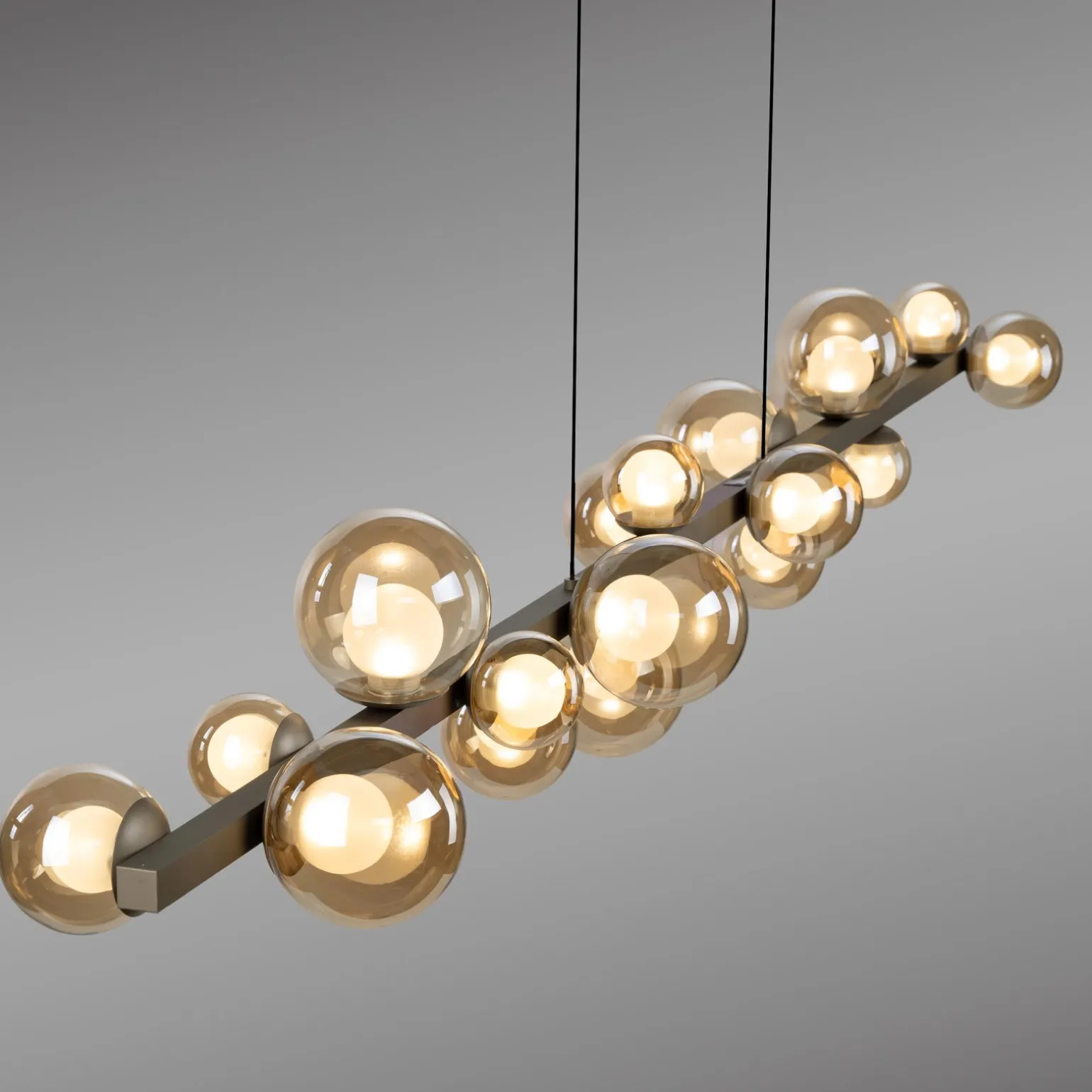 Lampa wisząca z płynną regulacją wysokości PURE E-POPUP 180cm BRĄZOWA (2558-97) - Paul Neuhaus