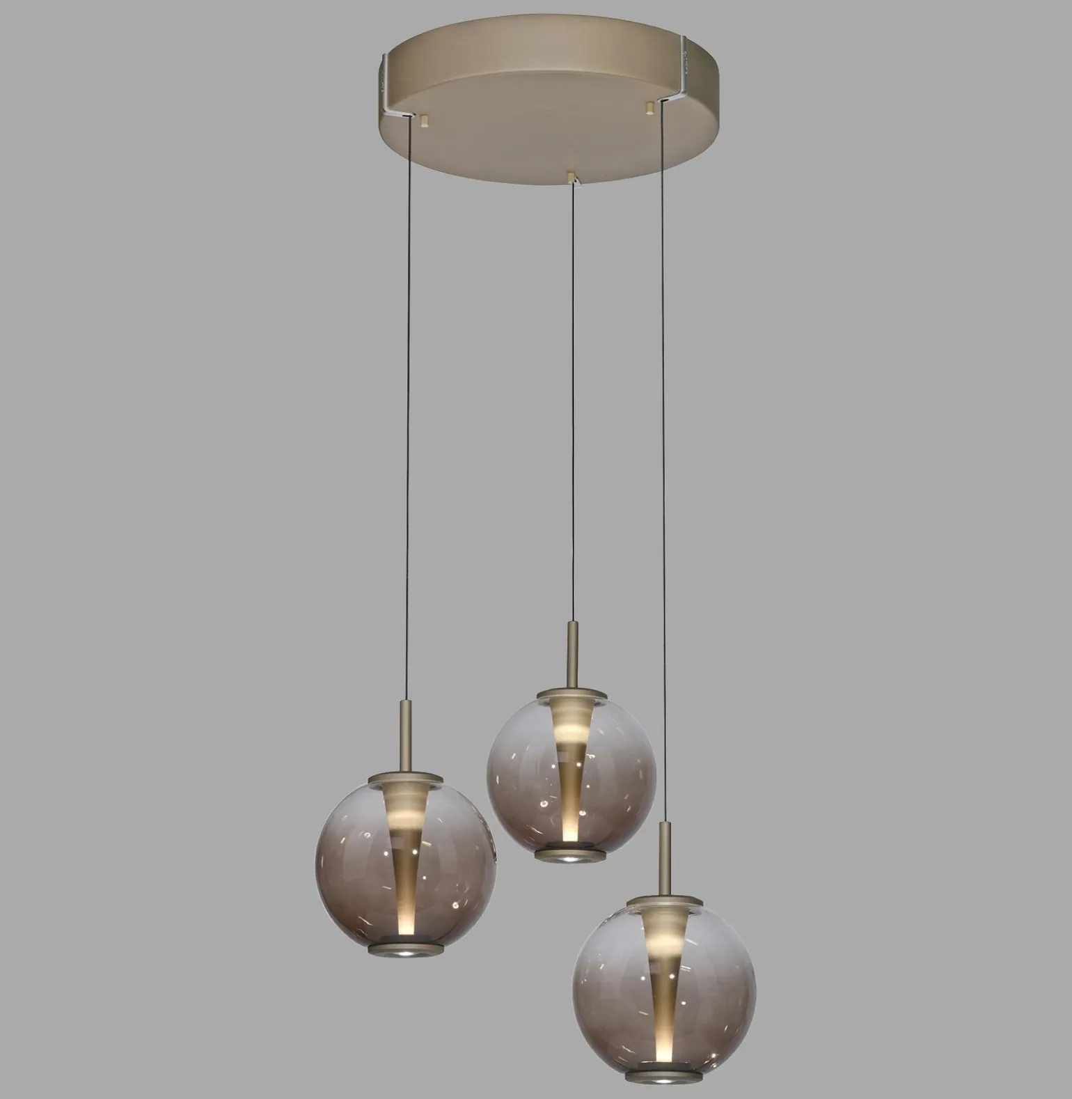 Lampa wisząca z płynną regulacją wysokości PURE E-INFINITY BRĄZOWY (2222-97) - Paul Neuhaus