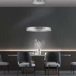 Lampa wisząca z płynną regulacją wysokości PURE E-CLIPSE ALUMINIUM (2561-95) - Paul Neuhaus