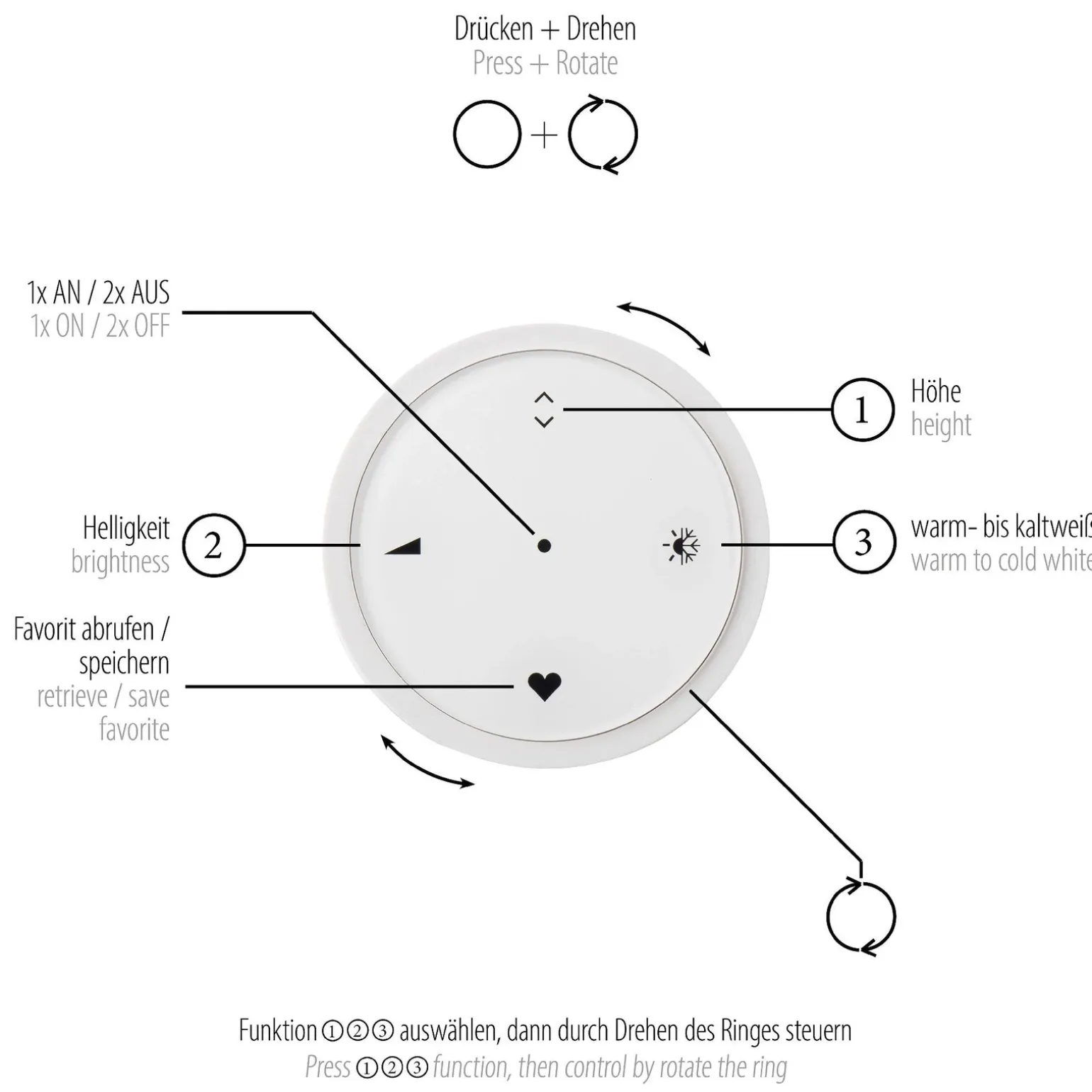 Lampa wisząca z płynną regulacją wysokości PURE E-INFINITY SZARA (2222-15) - Paul Neuhaus
