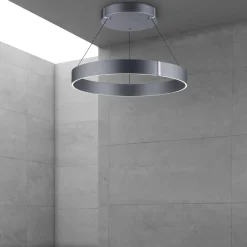 Lampa wisząca z płynną regulacją wysokości PURE E-CLIPSE SZARY (2561-15) - Paul Neuhaus