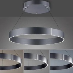 Lampa wisząca z płynną regulacją wysokości PURE E-CLIPSE SZARY (2561-15) - Paul Neuhaus