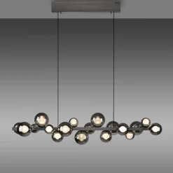 Lampa wisząca z płynną regulacją wysokości PURE E-POPUP 120cm SZARY (2557-15) - Paul Neuhaus