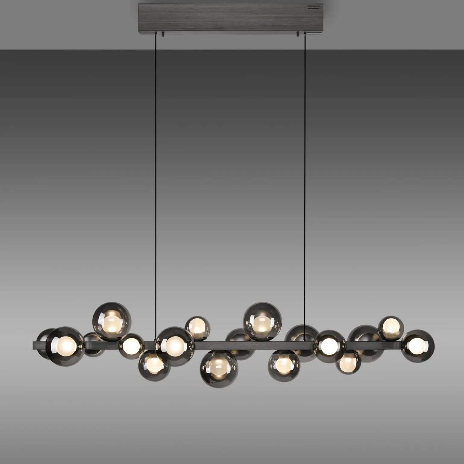 Lampa wisząca z płynną regulacją wysokości PURE E-POPUP 120cm SZARY (2557-15) - Paul Neuhaus