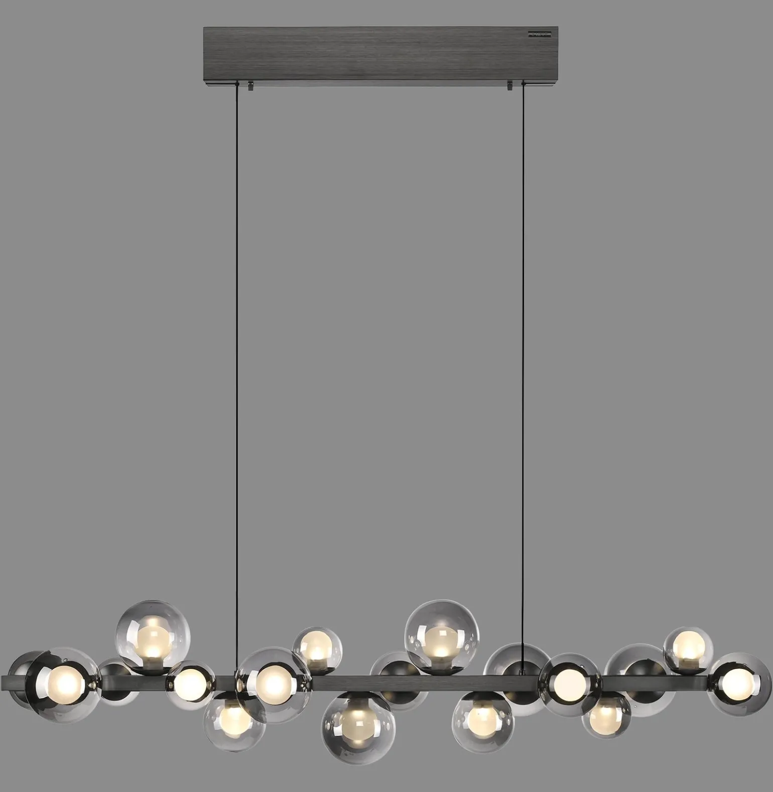 Lampa wisząca z płynną regulacją wysokości PURE E-POPUP 120cm SZARY (2557-15) - Paul Neuhaus