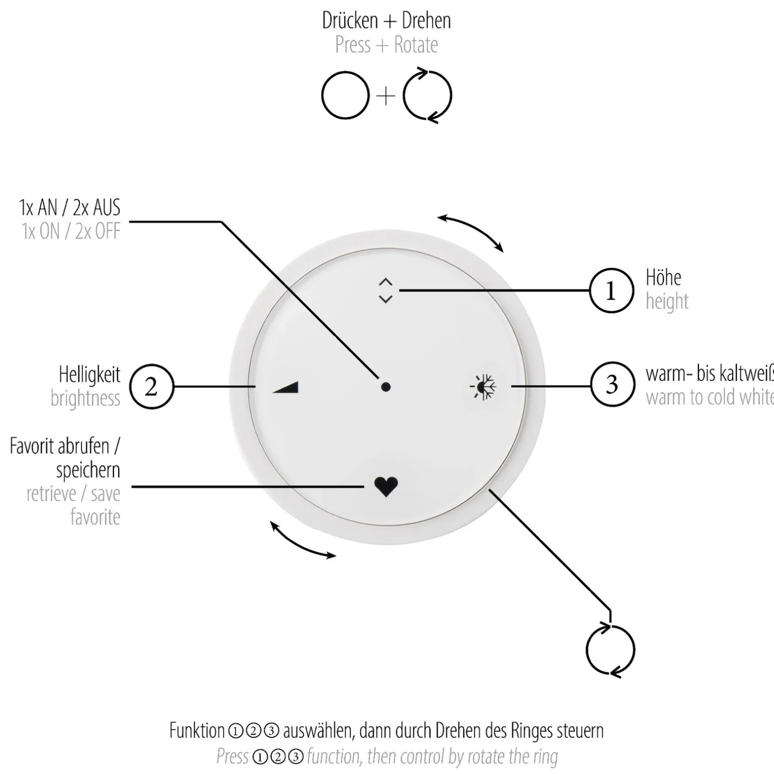 Lampa wisząca z płynną regulacją wysokości PURE E-POPUP 120cm SZARY (2557-15) - Paul Neuhaus
