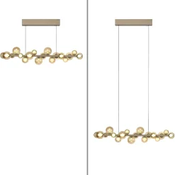 Lampa wisząca z płynną regulacją wysokości PURE E-POPUP 120cm BRĄZOWY (2557-97) - Paul Neuhaus