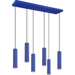 Lampa wisząca ze ściemniaczem Push Dimm/DALI2 IVAR 6L ultramaryna LED 3000K (TH.601) - Thoro Lighting