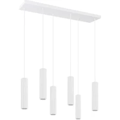 Lampa wisząca ze ściemniaczem Push Dimm/DALI2 IVAR 6L biała LED 3000K (TH.577) - Thoro Lighting