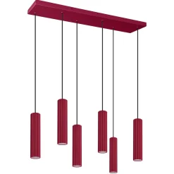Lampa wisząca ze ściemniaczem Push Dimm/DALI2 IVAR 6L burgund LED 3000K (TH.609) - Thoro Lighting