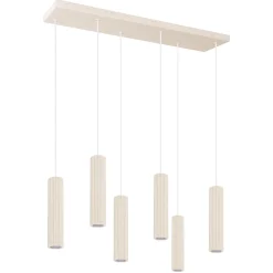 Lampa wisząca ze ściemniaczem Push Dimm/DALI2 IVAR 6L beżowa LED 3000K (TH.585) - Thoro Lighting
