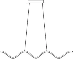 Lampa wisząca ZIGZAG LED czarna 90 cm (ST-MD240602 BLACK) - Step into Design