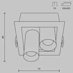 Lampa wpuszczana Magnum (DL094-02-7W3K-W) - Maytoni
