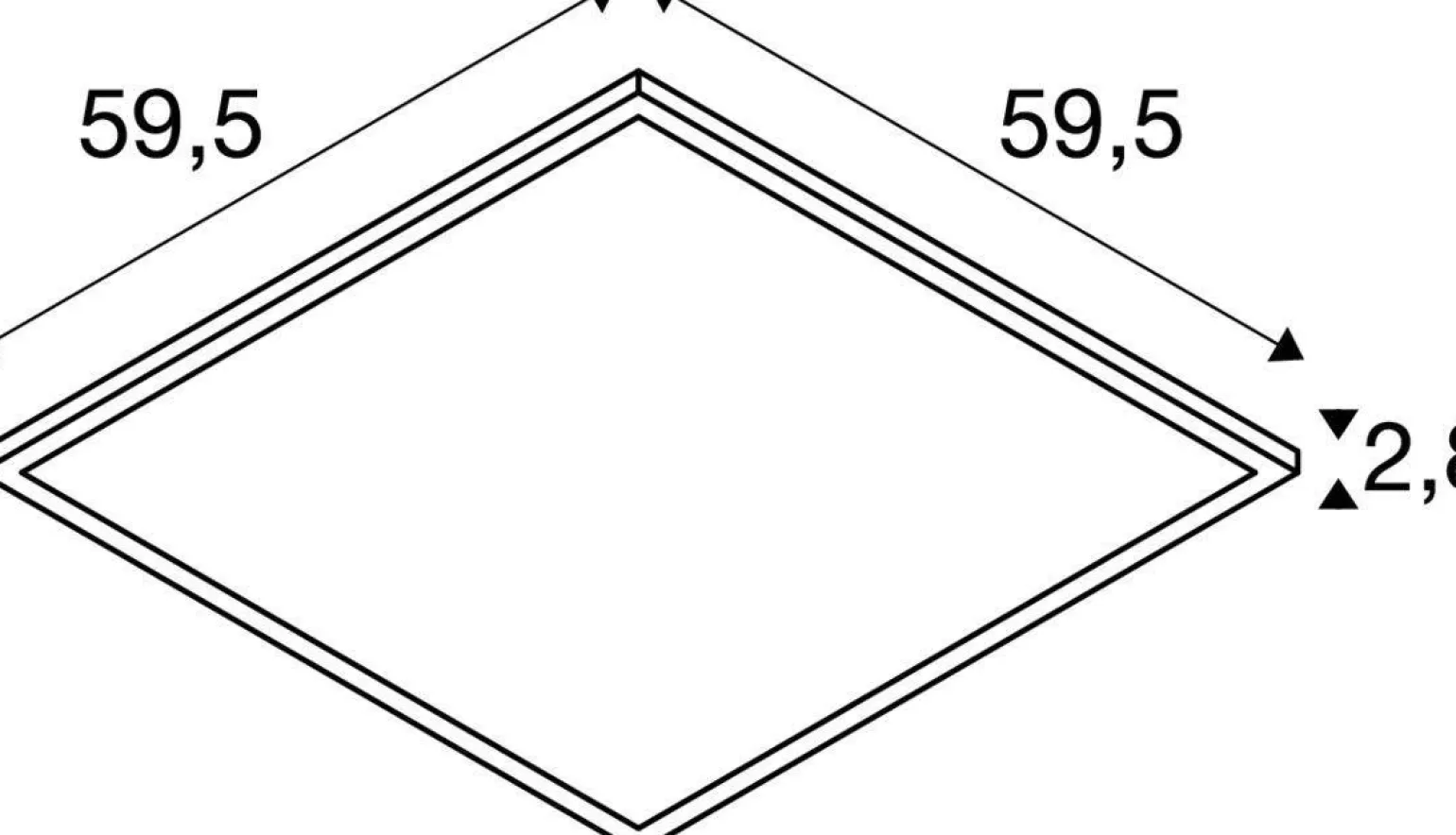 Lampa wpuszczana PANEL V 600, 34 W (1007498) - SLV