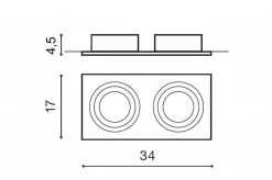 Lampa wpuszczana Siro 2 AZZARDO (AZ2806)