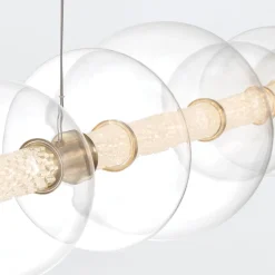 Lampa wyspowa Atomo - 7 źródeł światła - Szczotkowane złoto (QN-ATOMO-LP7-BG) - Quintiesse